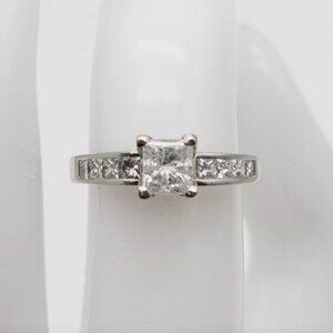 2ct Princess Cut Diamond 14k White Gold Wedding Ring
